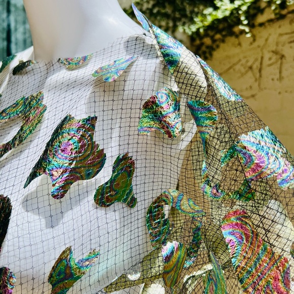 Julian David Net a Porter sheer crop blouse - Picture 7 of 8